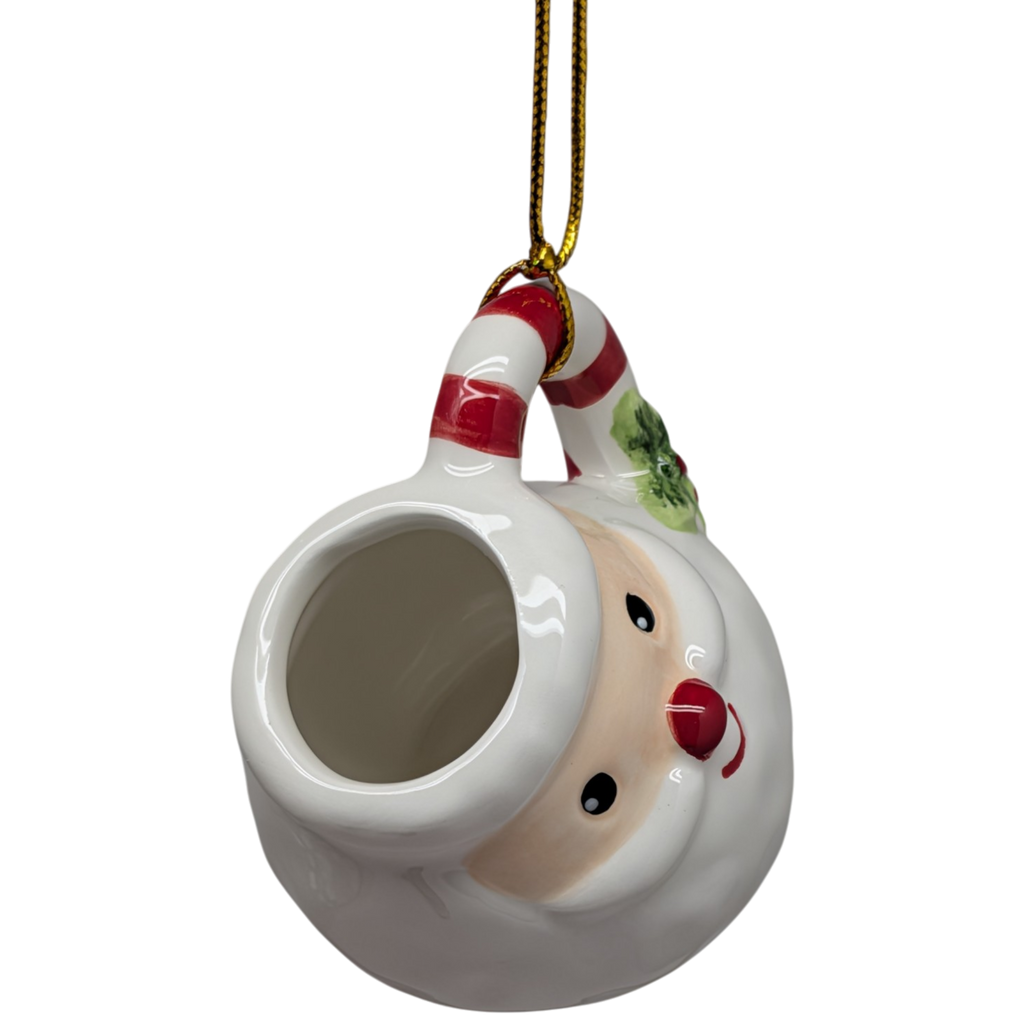 Holiday Icon Mug Ornament - Santa