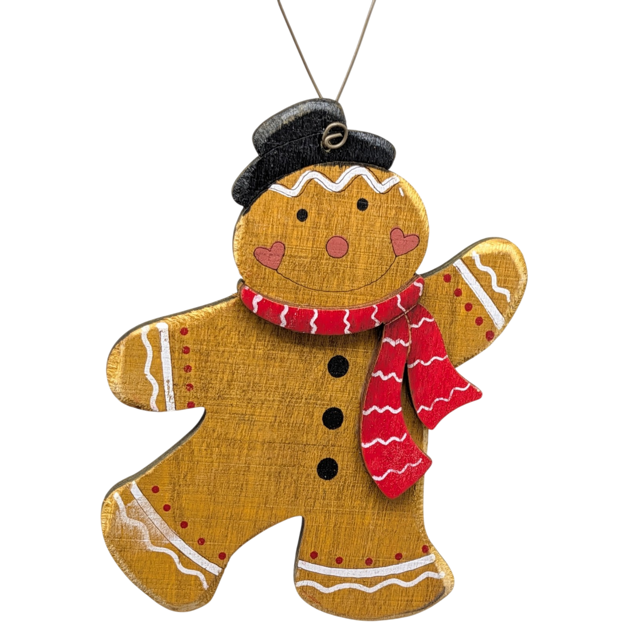Oliver's Heartfelt Sweetness: Hand-Painted Plywood Ornament