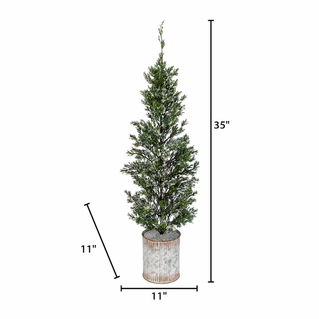 35-Inch Snowy Pine Artificial Tree