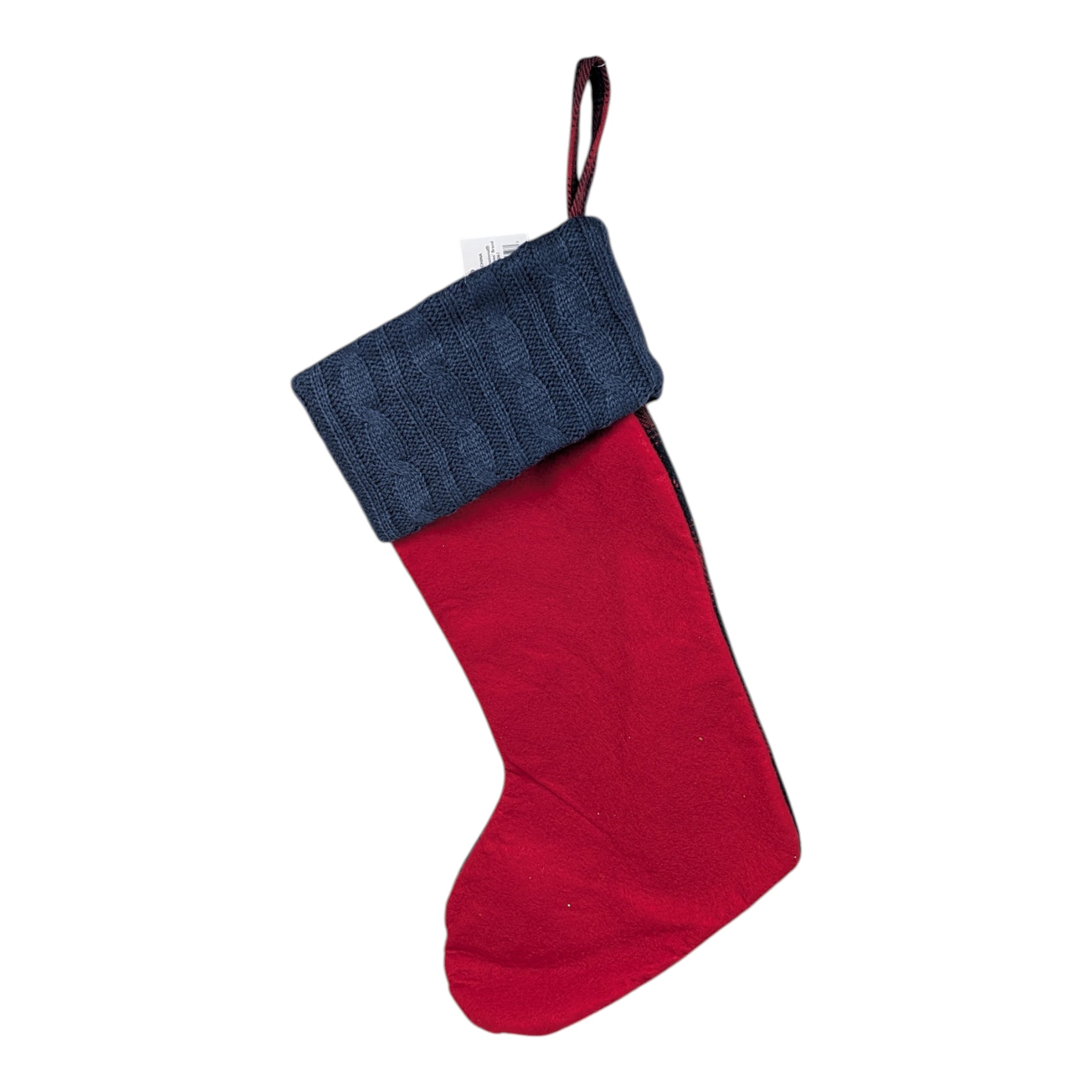 Red & Navy Buffalo Check Holiday Stocking