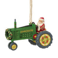 Santa in John Deere Tractor Ornament