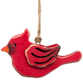 Hand-Crafted Wooden Cardinal Ornament -
