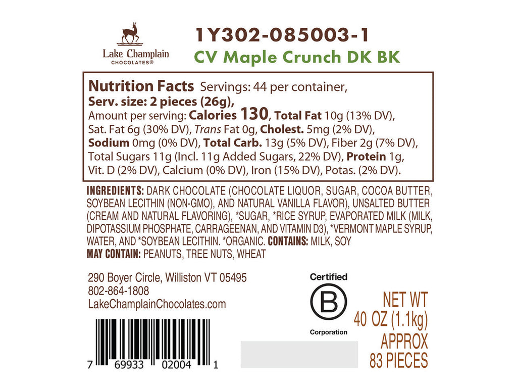 Lake Champlain Chocolates - Maple Crunch