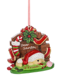 Santa Puppy Ornament - Dear Santa I Tried..
