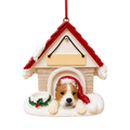 Ceramic Doghouse Ornament - Pit Bull