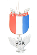 Boy Scout Be Prepared  Shield Ornament - Ribbon