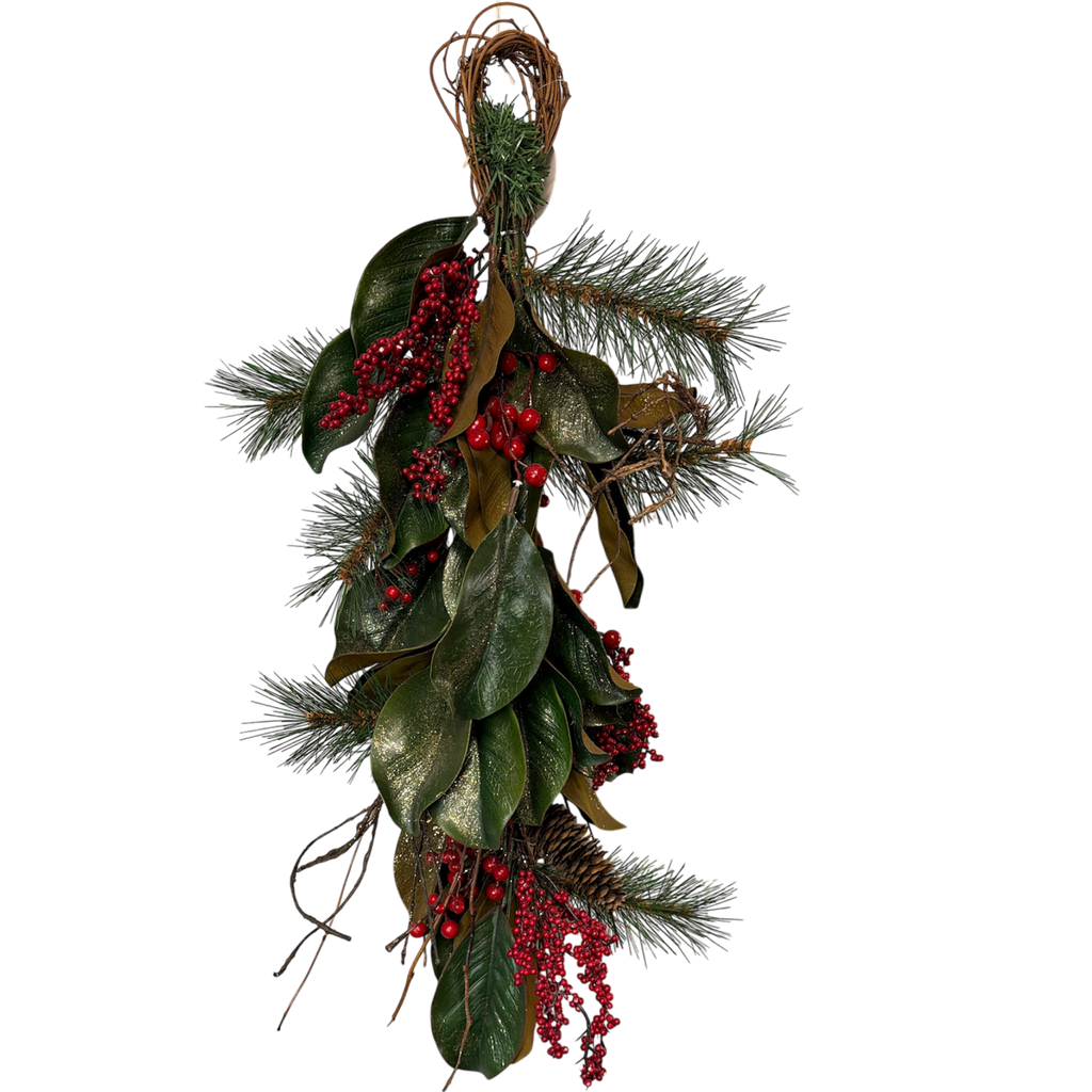 32 inch Glitter Magnolia Teardrop