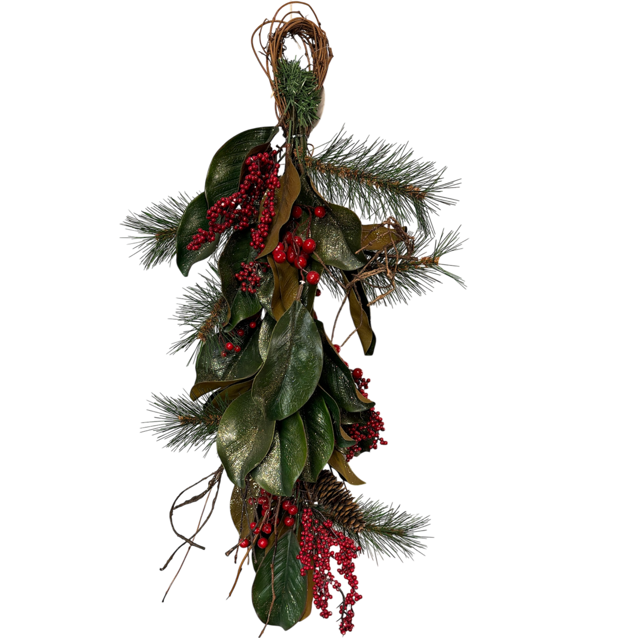 32 inch Glitter Magnolia Teardrop