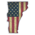 Small Vinyl Sticker - Vermont State Americana