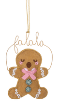 Winter Button Gingerbread Caroler