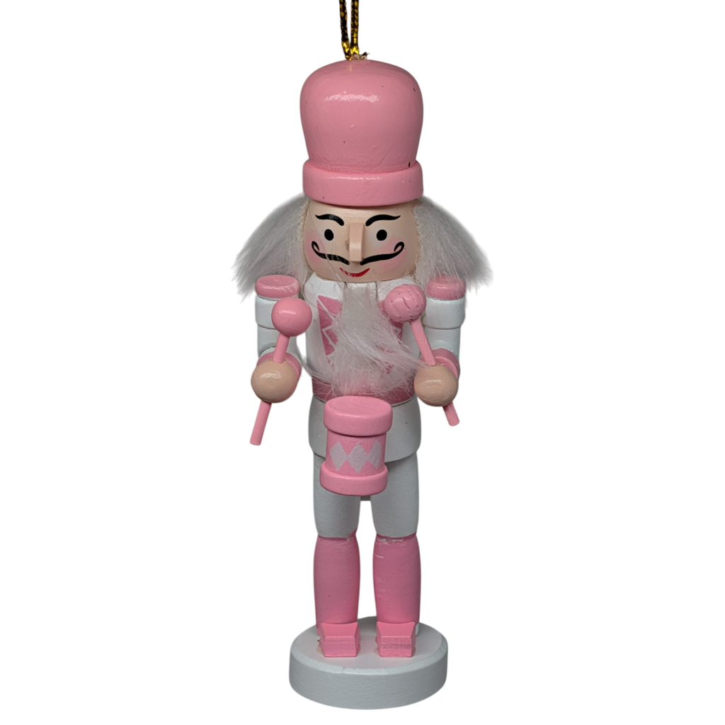 Pink And White Nutcracker Ornament - Set Of 5