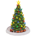 Lighted Musical Christmas Tree with Moving Train - 13 Inches tall
