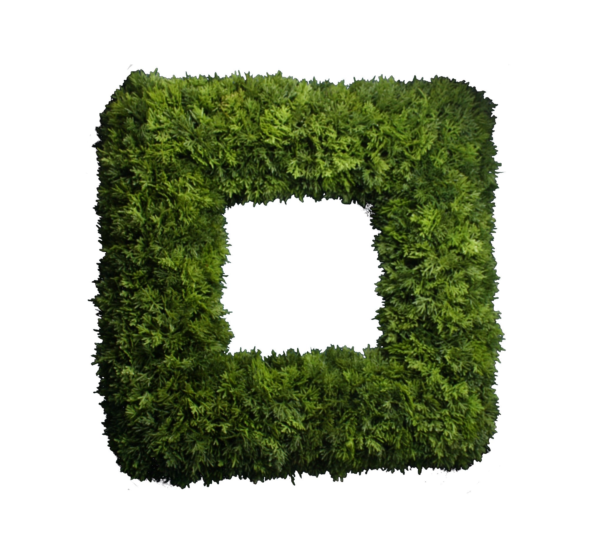Faux Cedar Square Wreath