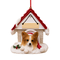 Ceramic Doghouse Ornament - Papillon