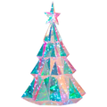 USB Lighted Holographic Holiday Tree with Remote Control - 25 Inch