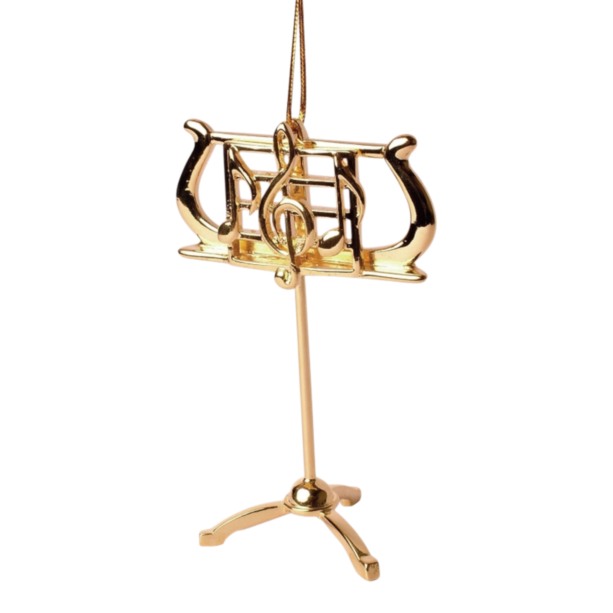 Music Stand Ornament - Gold - 3.5 Inch