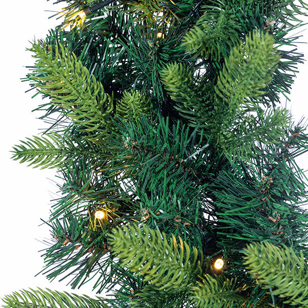 Lighted Fir Wreath - 24 Inch - Battery Operated
