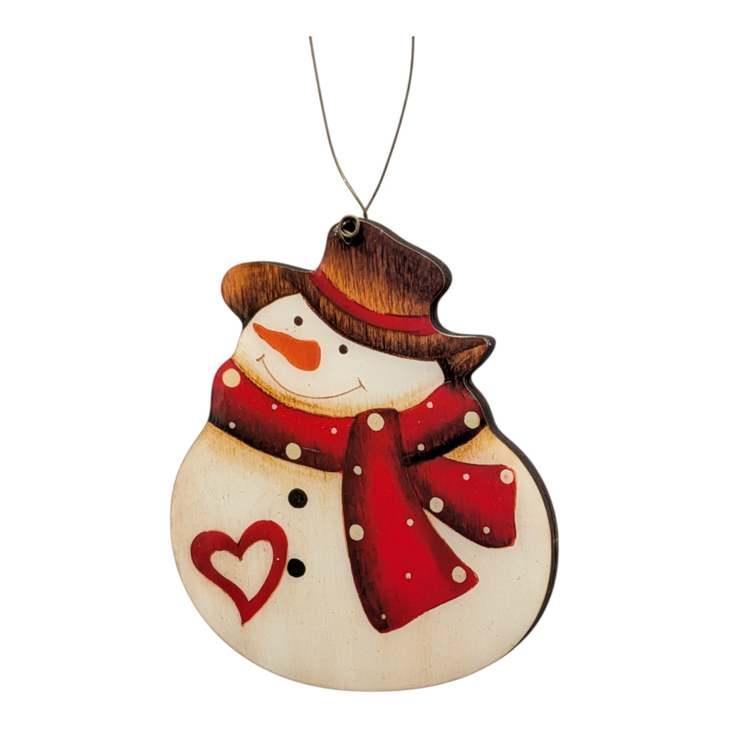 Beloved Snowman Heart Ornament
