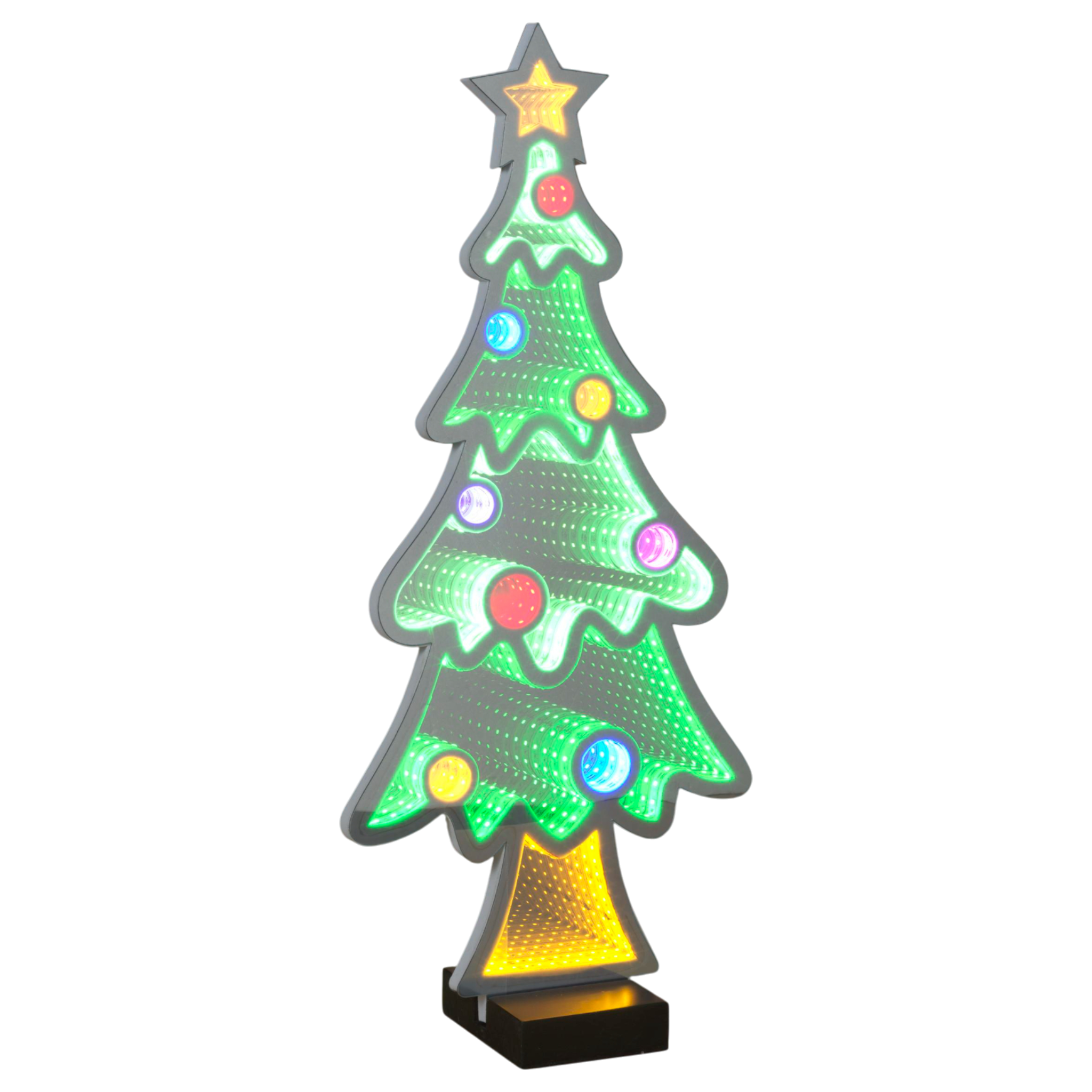 Infinity Lighted Holiday Tree – 33 Inch with Wood Base