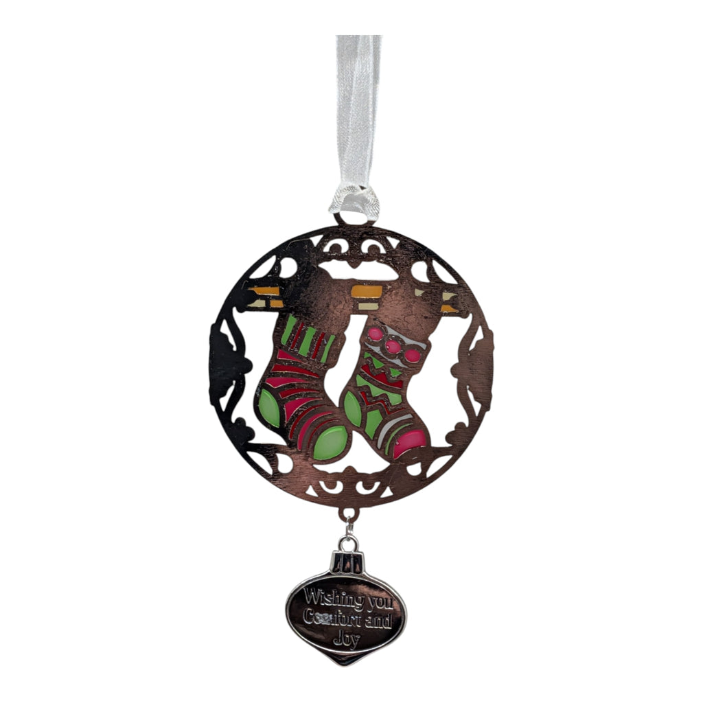 Comfort and Joy Stockings - Colors of Christmas Ornament