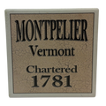 Local Towns Ceramic Coaster - Montpelier