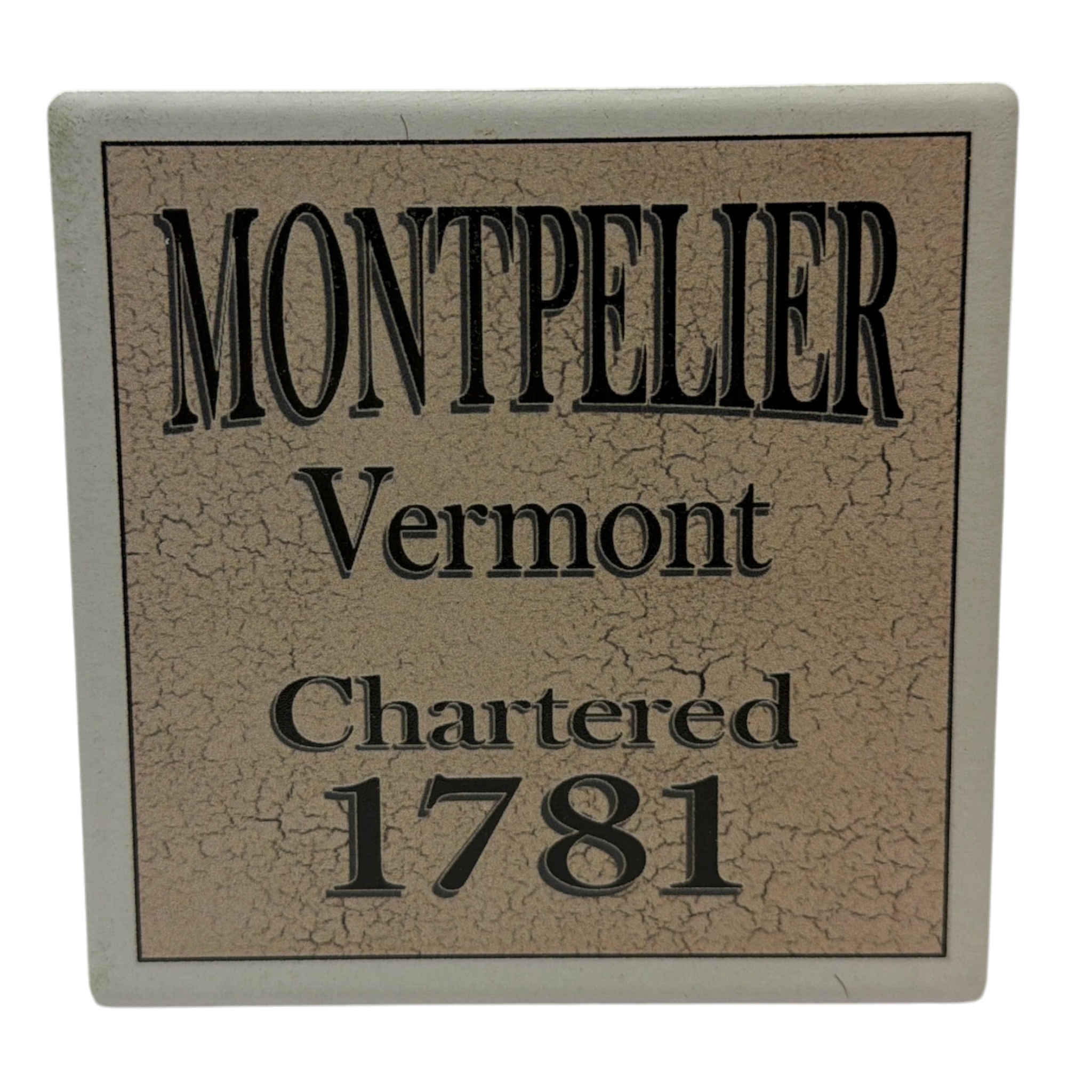 Local Towns Ceramic Coaster - Montpelier