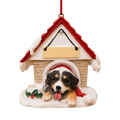Ceramic Doghouse Ornament - Bernese Mt Dog