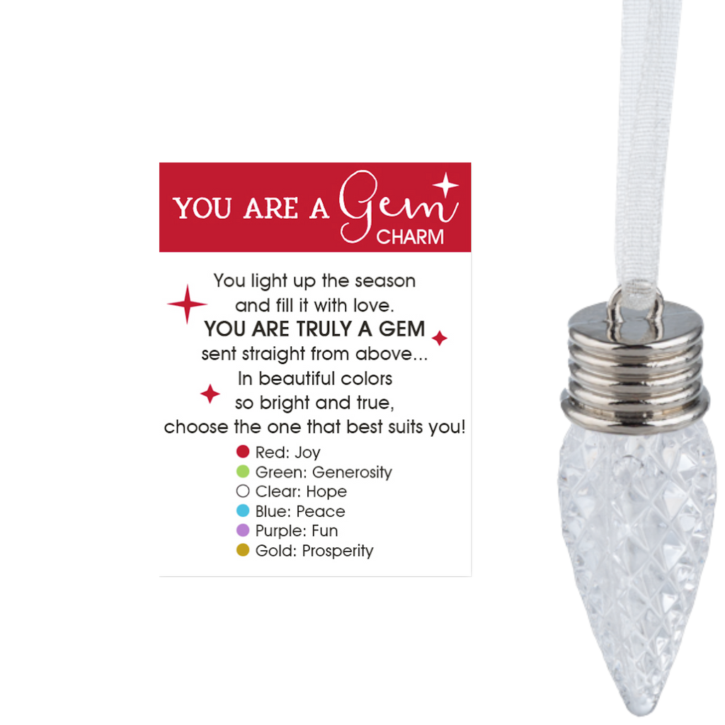 You Are A Gem Charm - Clear