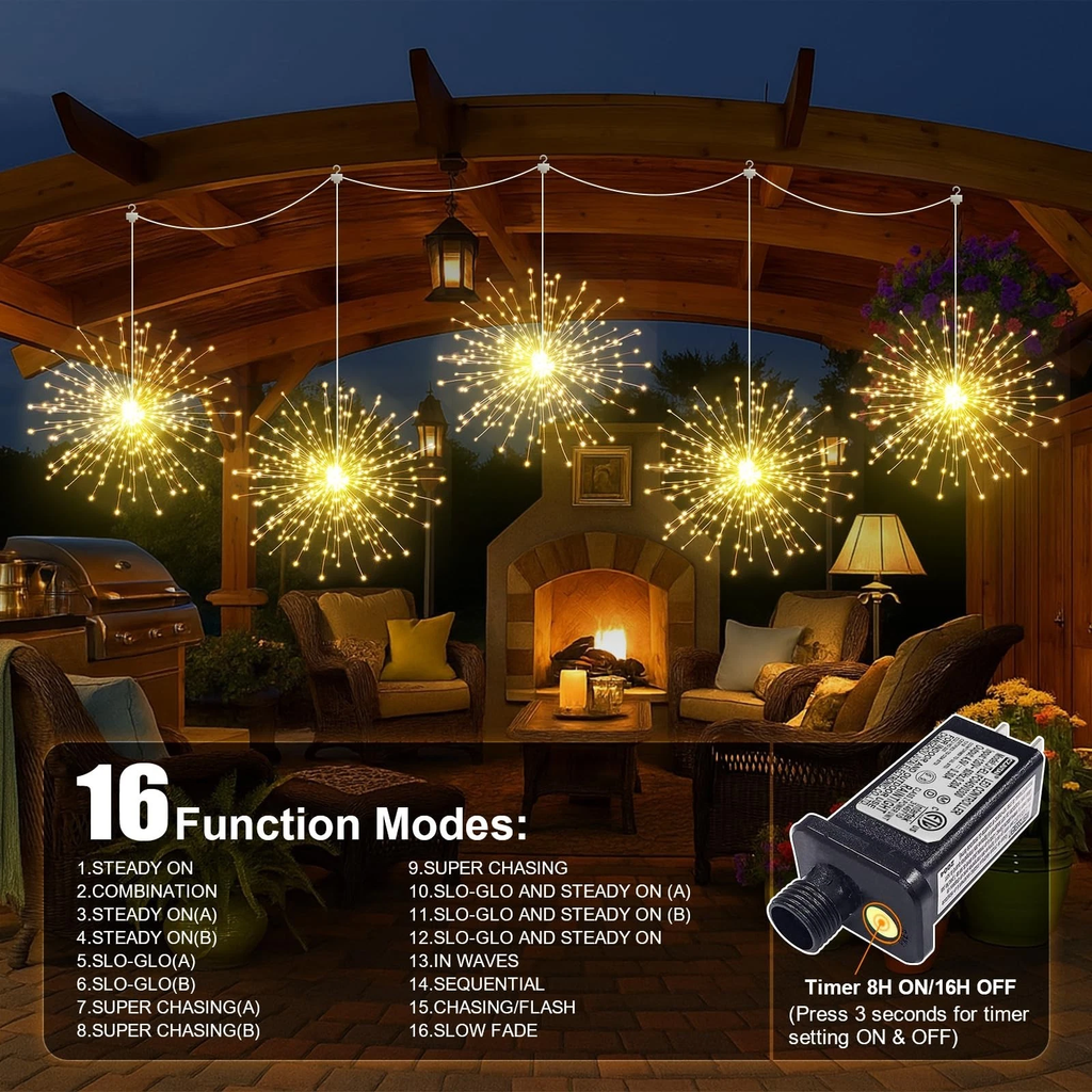 Starburst 5 Piece Light Set - 1000 LED - Warm White