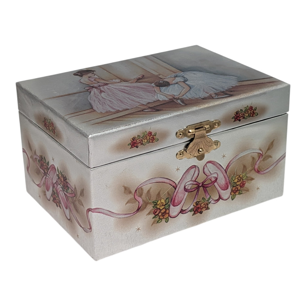 Ballerina Music Box - Silver/White - Swan Lake
