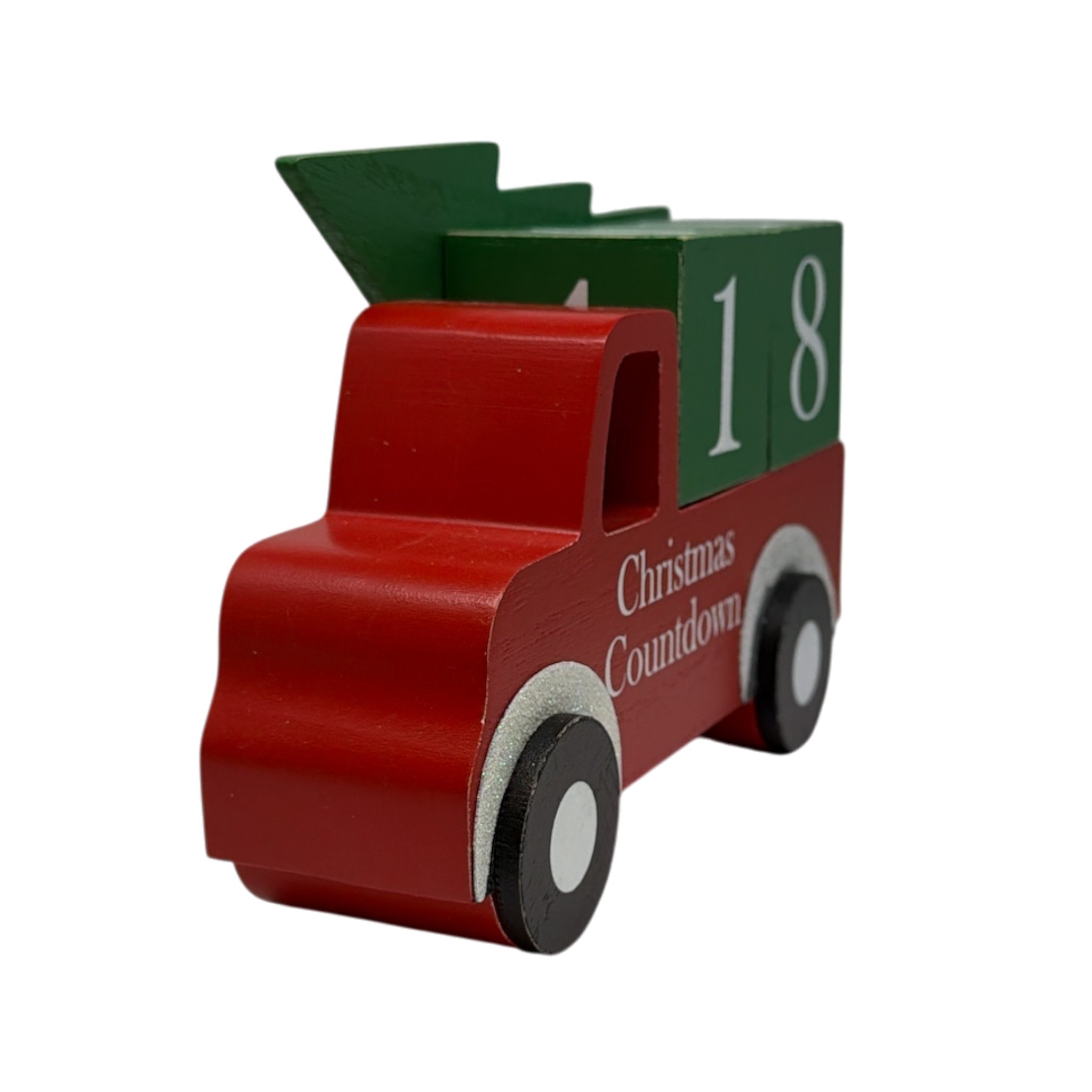 Wood Country Christmas Red Truck Christmas Countdown Calendar