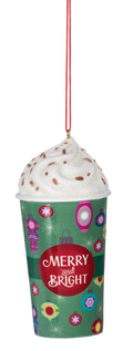 Merry and Bright Christmas Latte Ornament