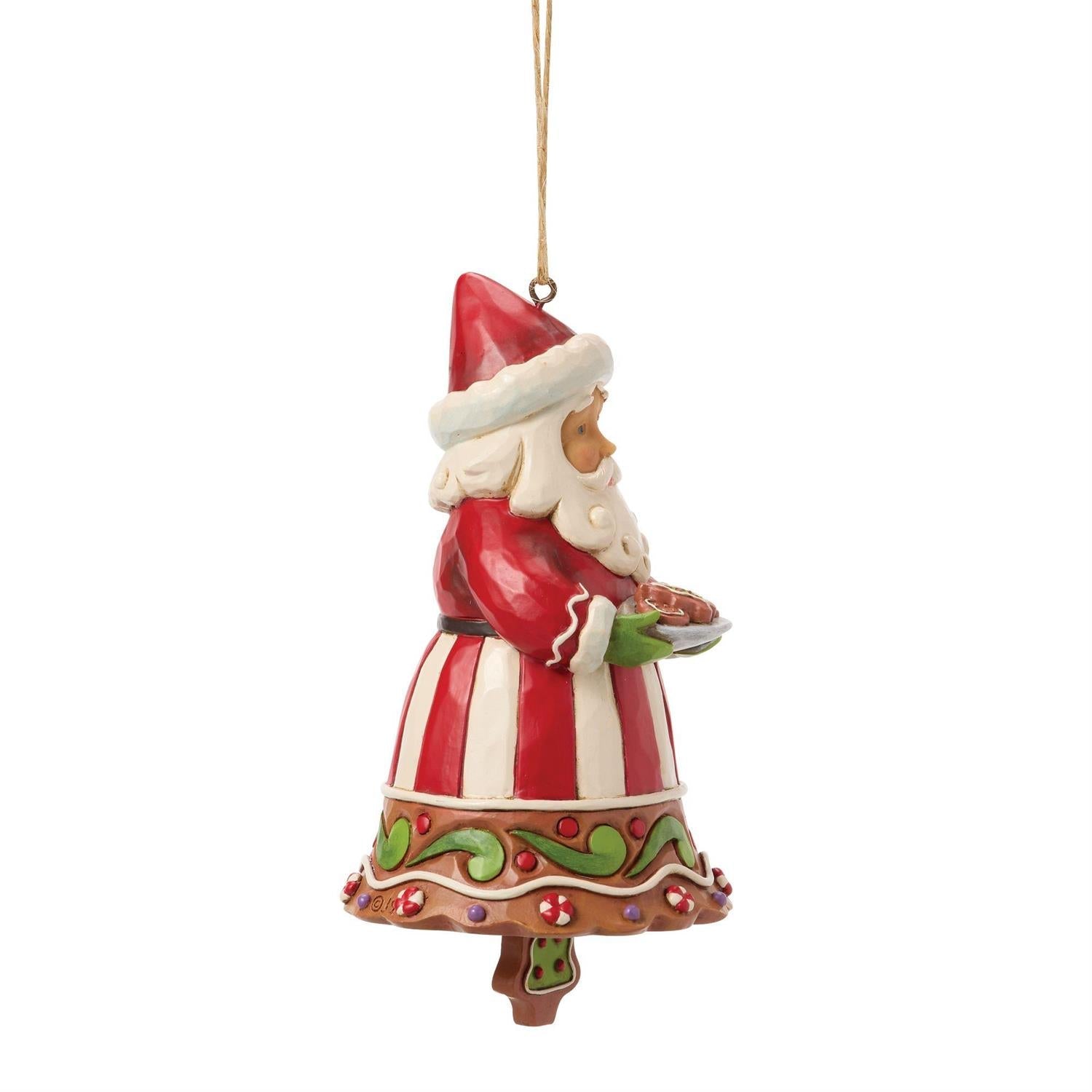 Gingerbread Santa Bell Ornament