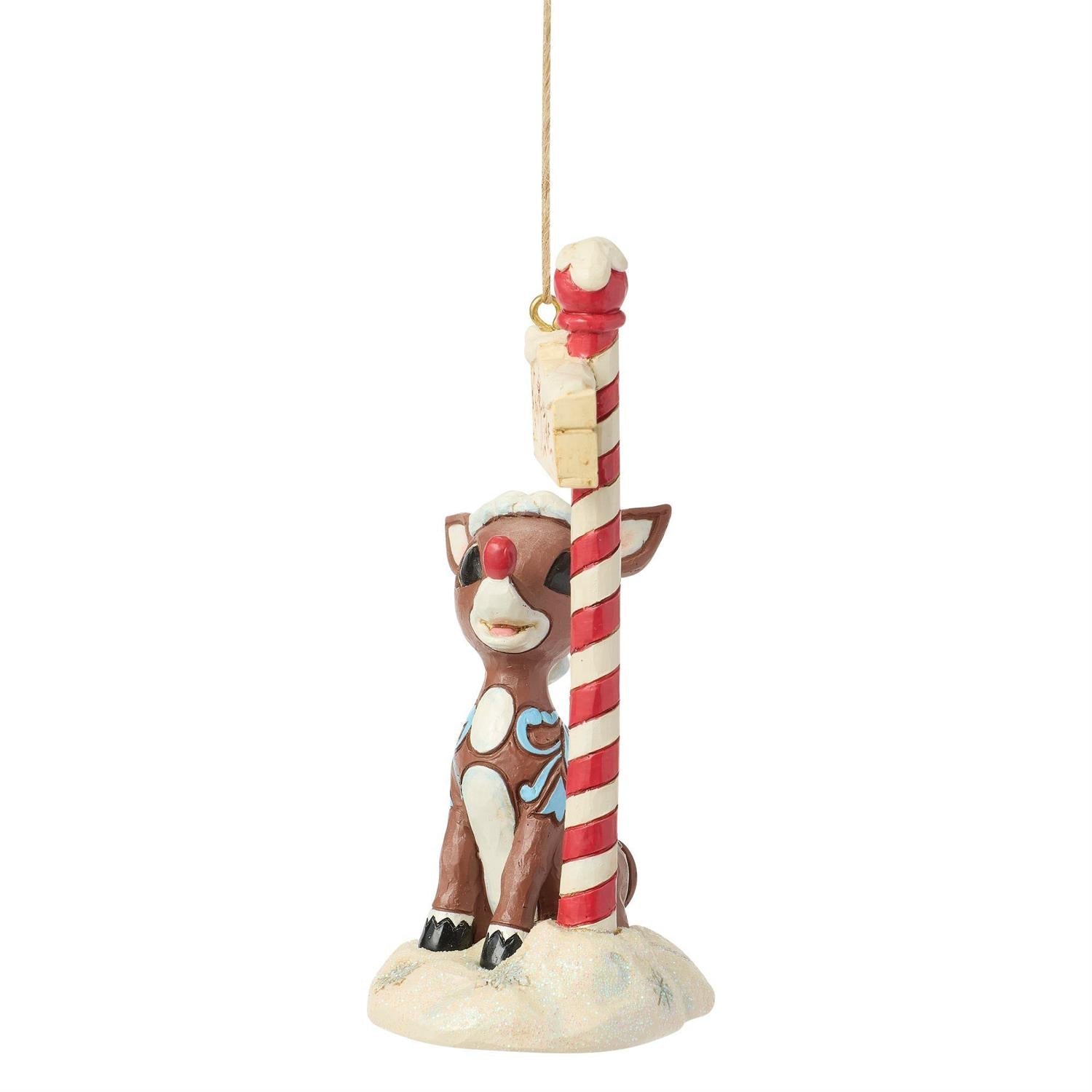 Rudolph by North Pole Sign Ornament