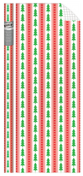 Prismatic Foil Roll Wrap - 30" x 120" - Glitter Trees