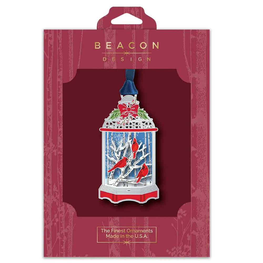 Cardinal Winter Lantern Ornament