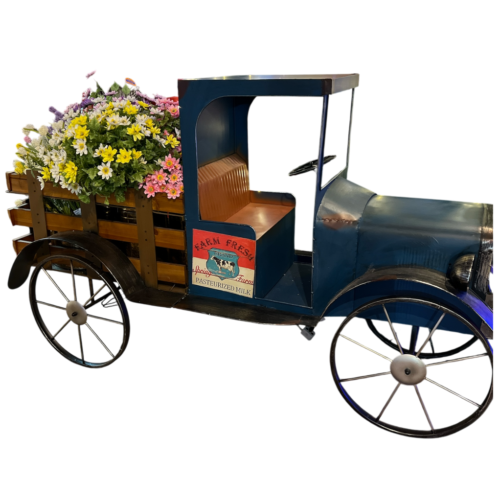 82" Solar Lighted Antique Woody Replica Truck