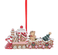 Gingerbread Train with Teddy Bear Ornament