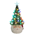 Santa  Ceramic Christmas Tree Lighted  With Timer