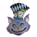 Cheshire Cat - Alice in Wonderland Flat Back Character Head Ornament