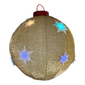 23.5"D B/O Lighted Collapsible Holiday Ball Ornament - Gold