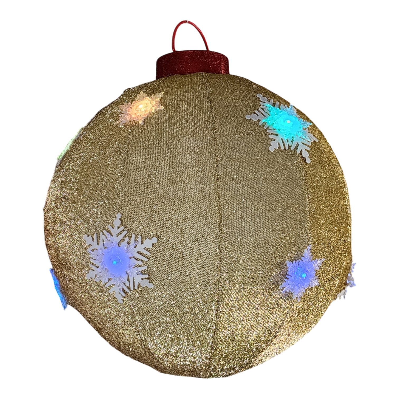 23.5"D B/O Lighted Collapsible Holiday Ball Ornament - Gold