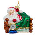 Noble Gems Glass Sleeping Santa Ornament