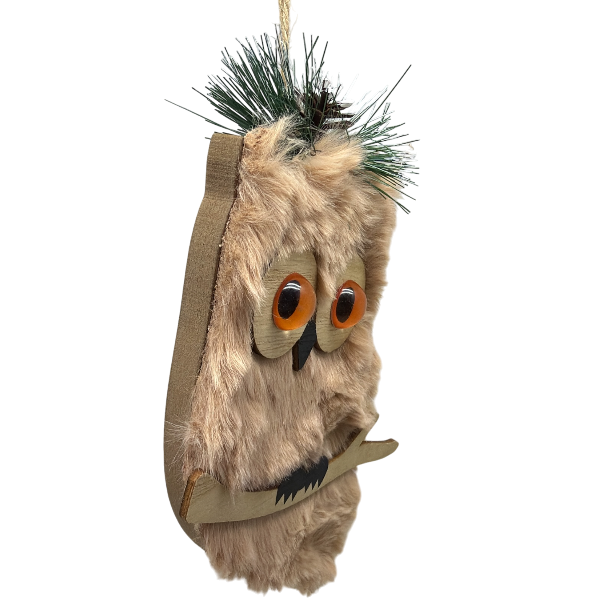 Brown Holiday Owl Ornament