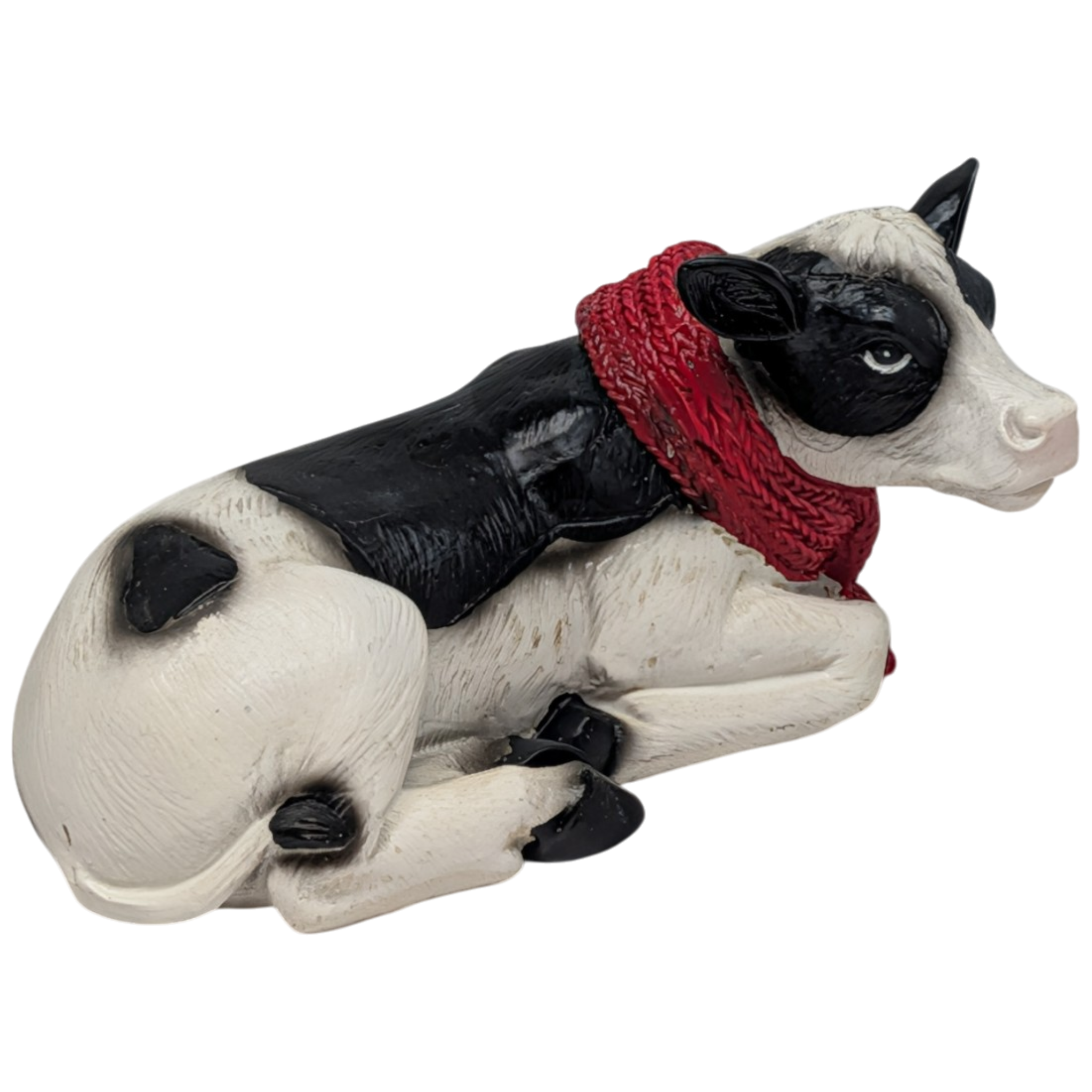 Country Cow Figurine - The Serene Recumbent Angel