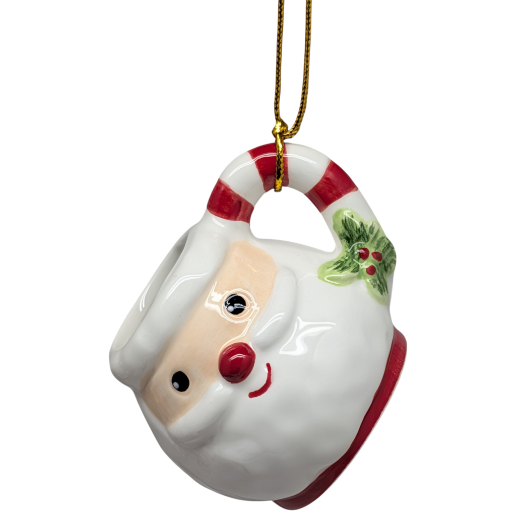 Holiday Icon Mug Ornament - Santa