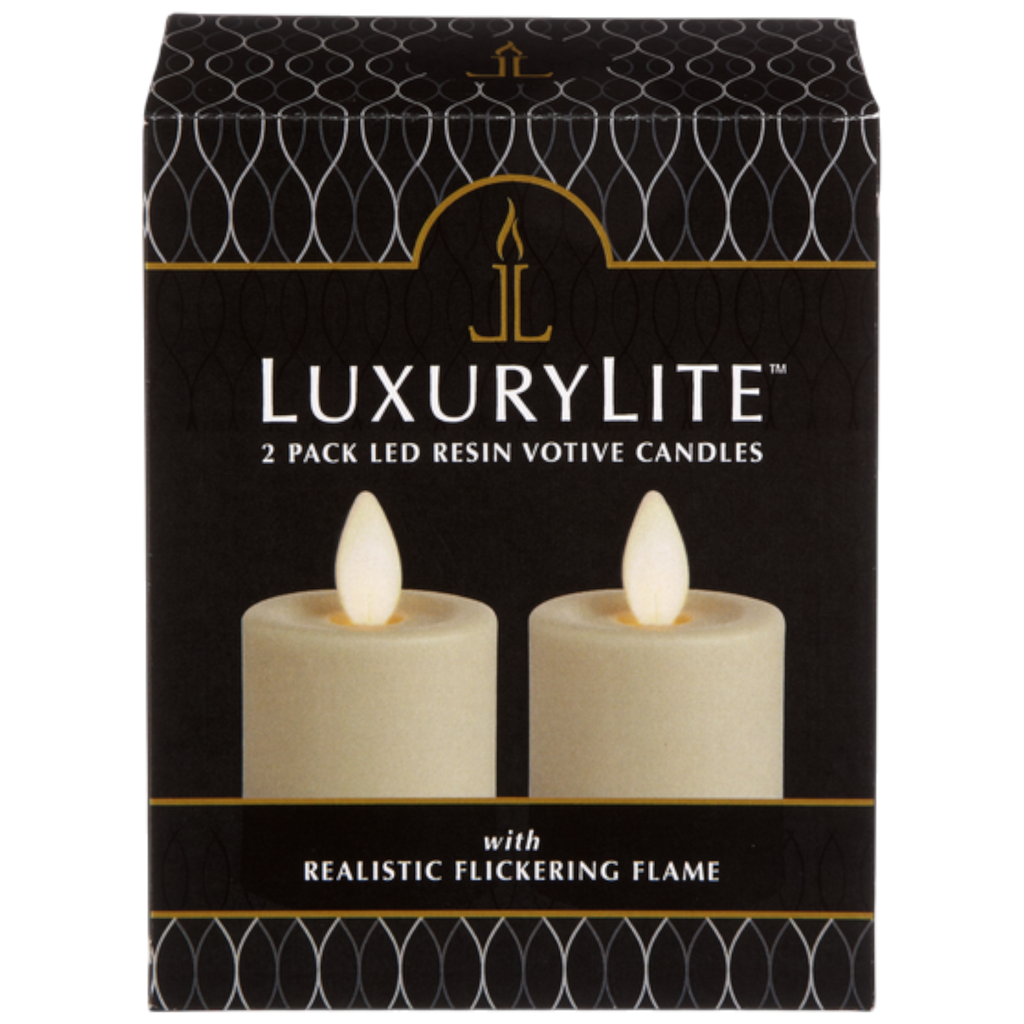 LED Resin Votive Candles with Moving Flickering Flame