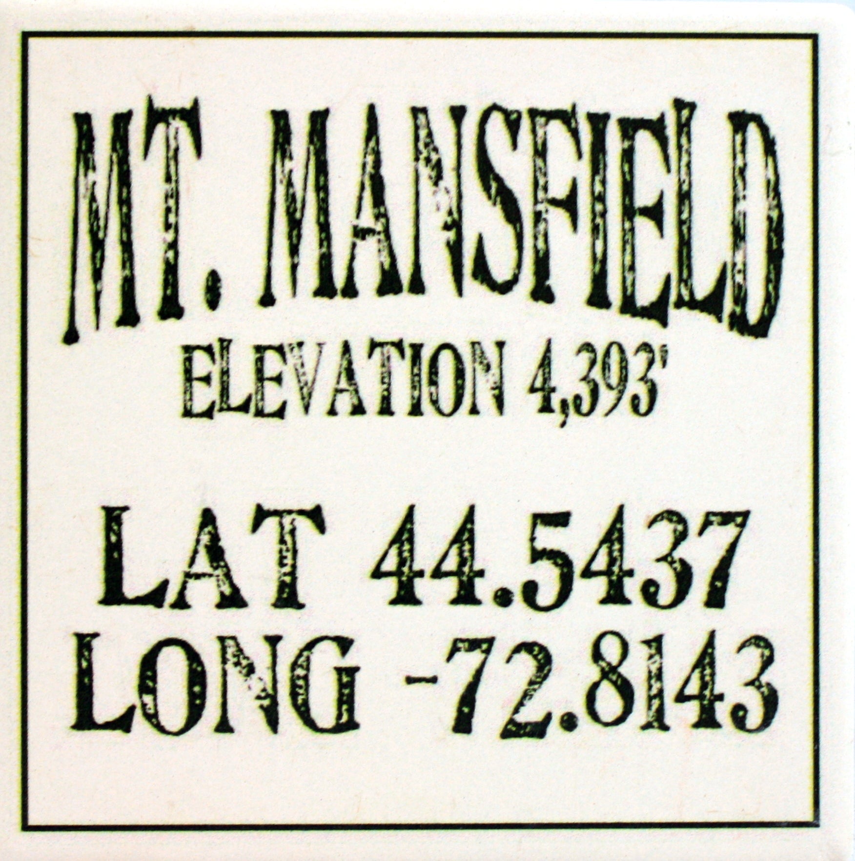 Local Towns Ceramic Coaster - Mt Mansfield
