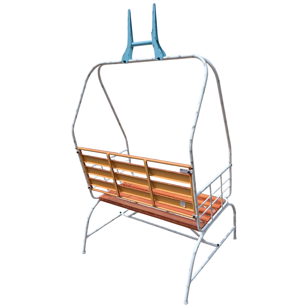 Metal Outdoor Gondola Bench - 6 Feet Tall