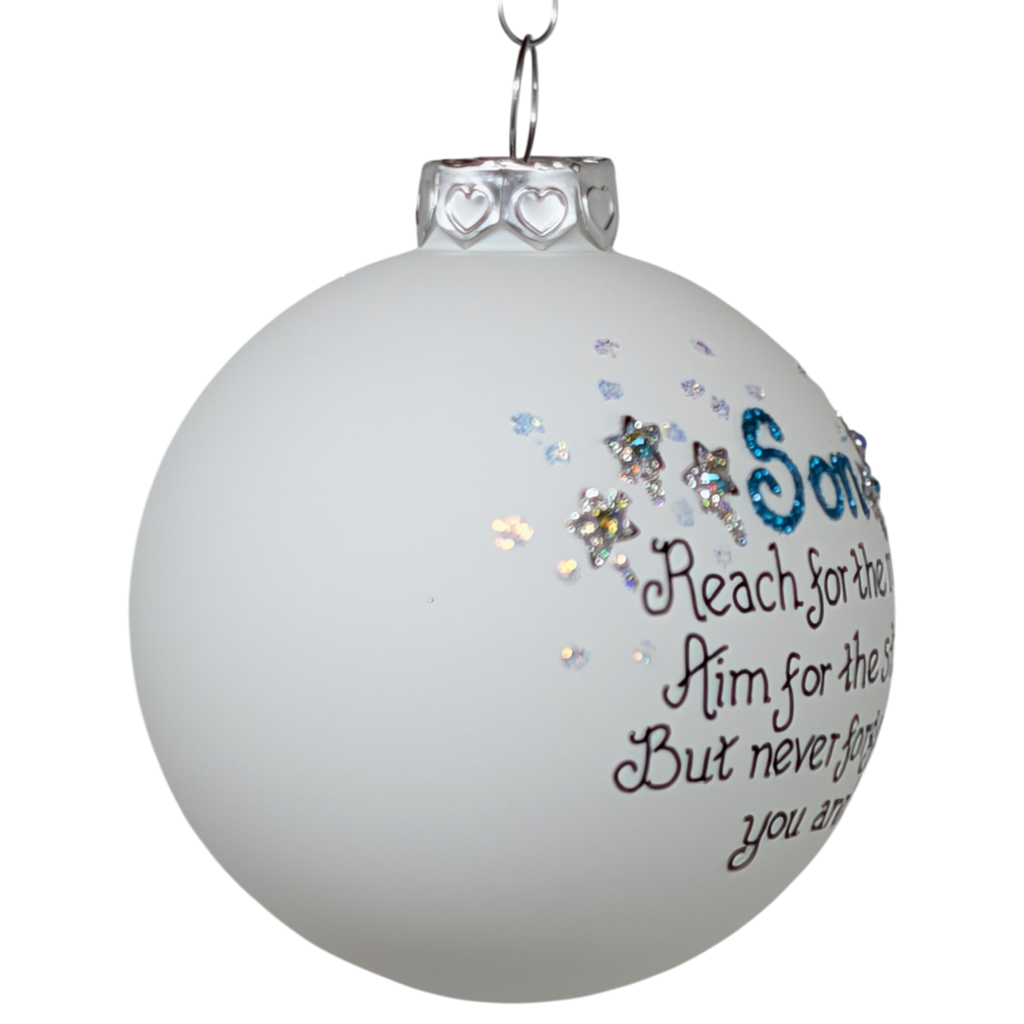 Christmas Keepsake Glass Ornament - Son - Reach for the Moon